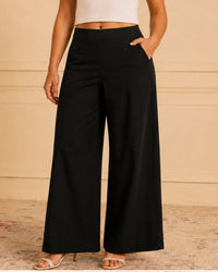 Black Pure Cotton Straight Bottom