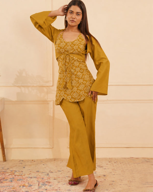 Mouni – Bandhani Print 3-Piece Dual Wear Set