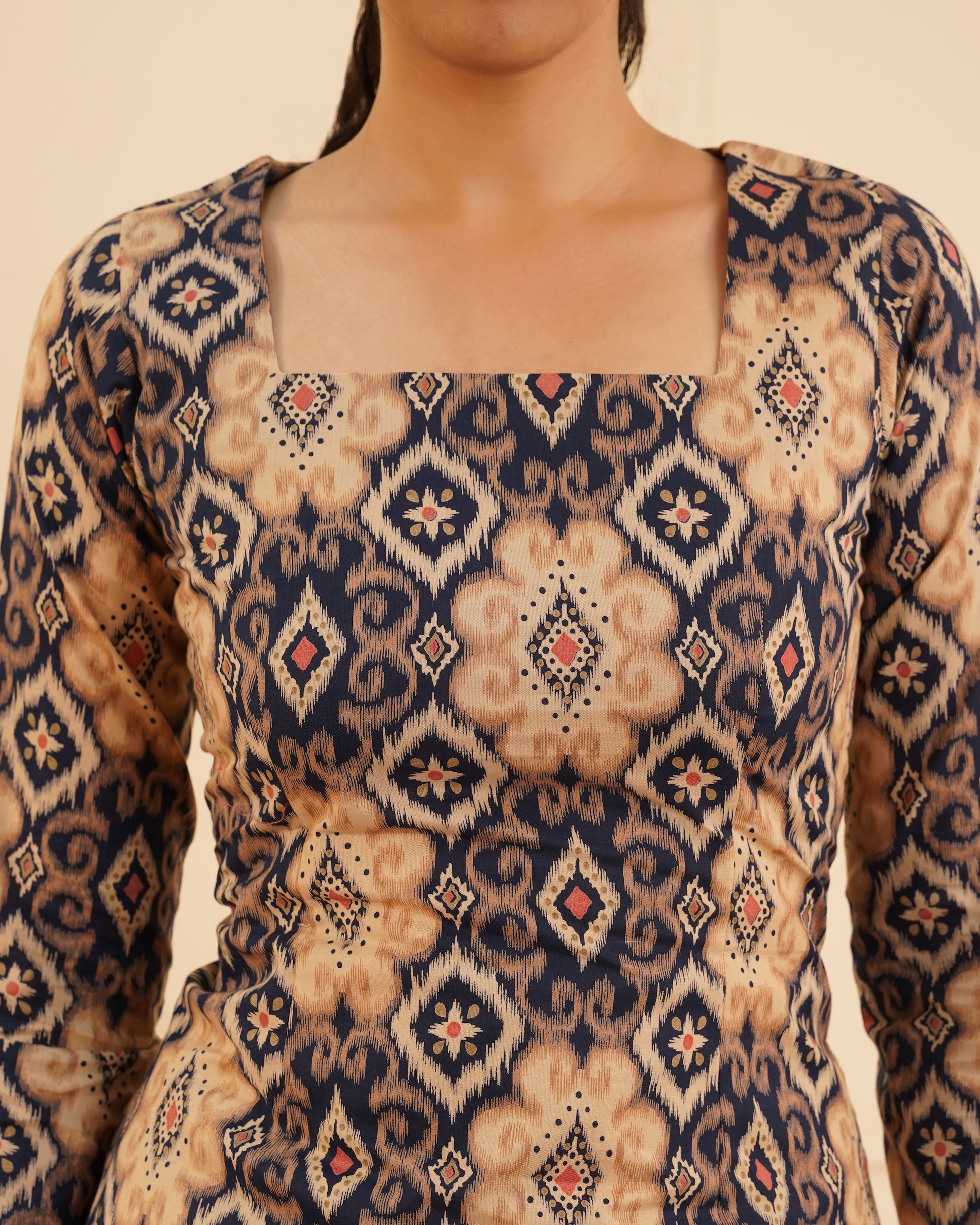 Jodha Premium Cotton Short Dress – Fabric Close-up