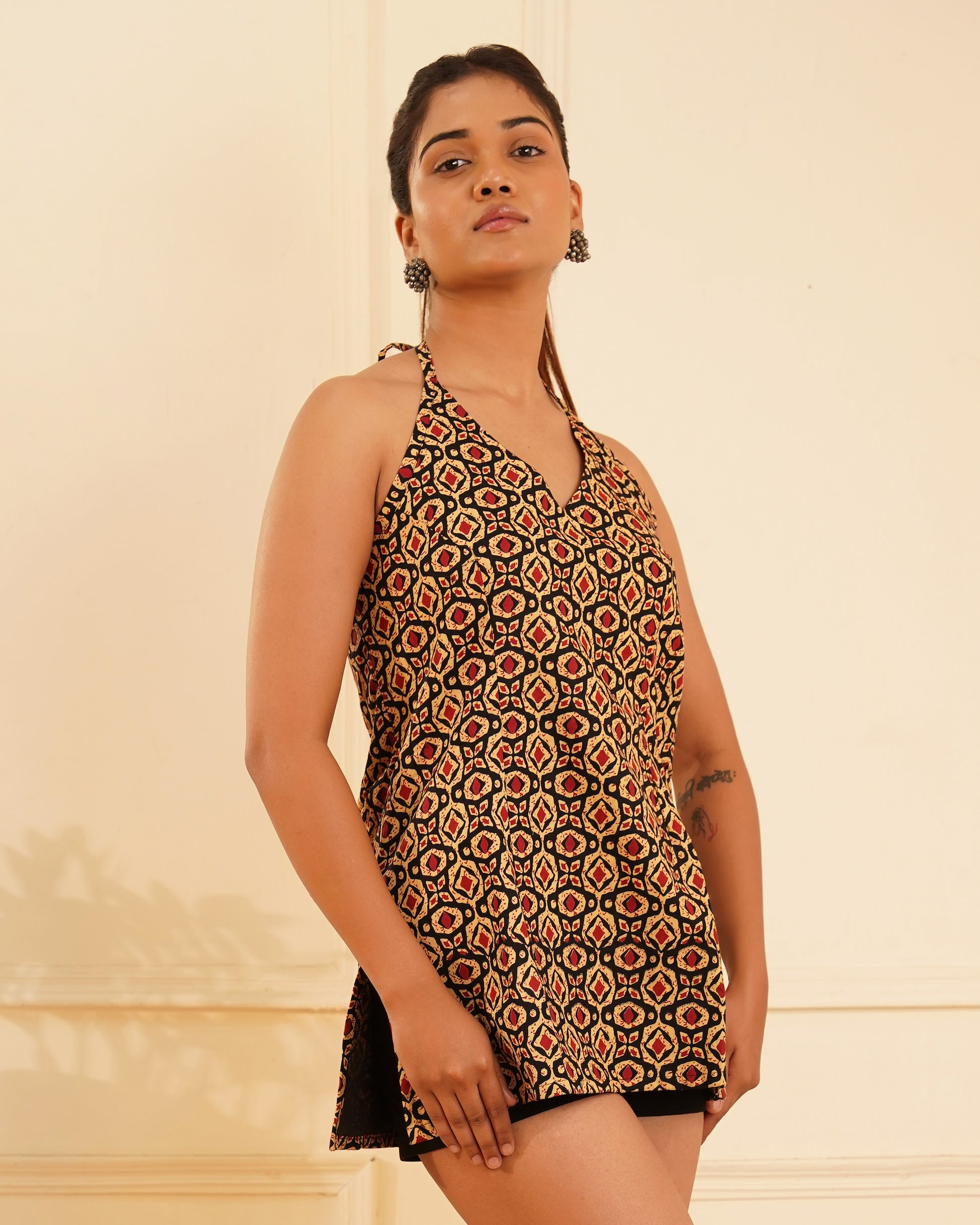 Poo Pure Cotton Halter Neck Top – Lifestyle Shot