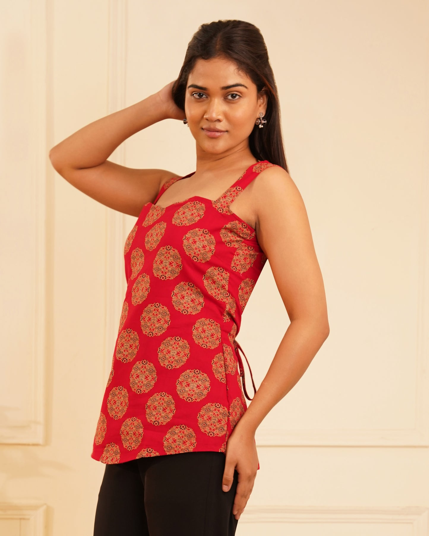Bella Bagru Print Kurti – Side View