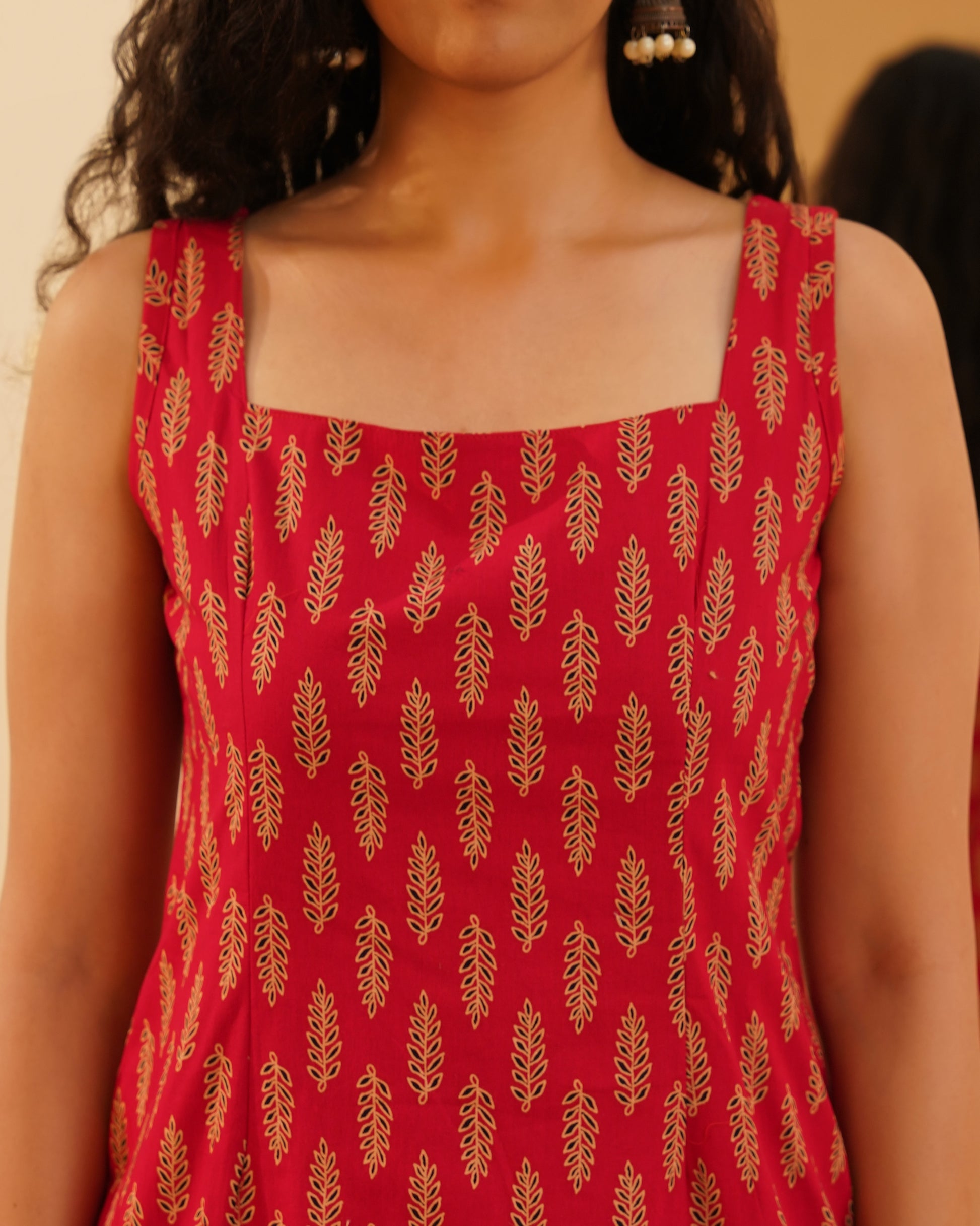 Jannat Ajrakh Print Cotton Kurti – Side View