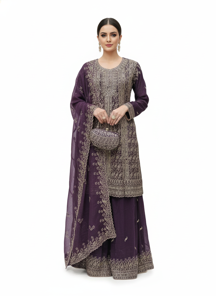 purple sharara wedding party suits for women best party wear