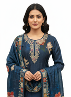 Glass organza semi stitched ladies suit with gharara bottom and zarkan work