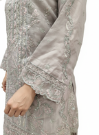 Ready to wear stitched suit for women in elegant organza material
