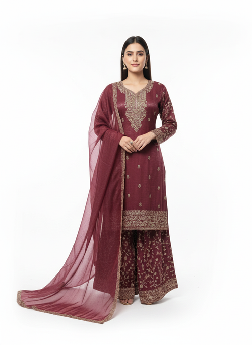 Designer crunchy fabric sharara suit for women online India