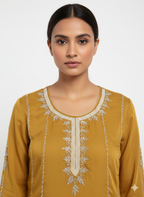 Handworked Organza Unstitched Suit with Cutdana & Zarkan Work