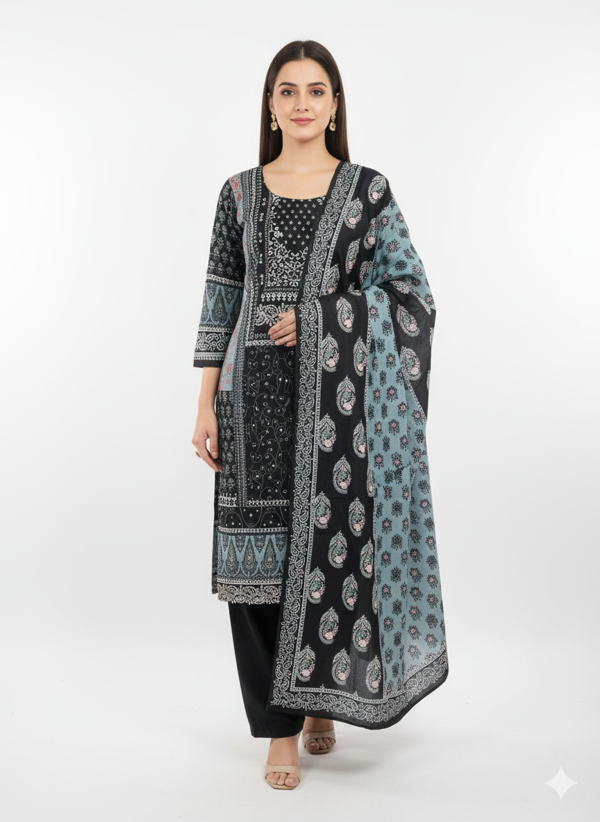 Ladies suits online India muslin printed readymade suit