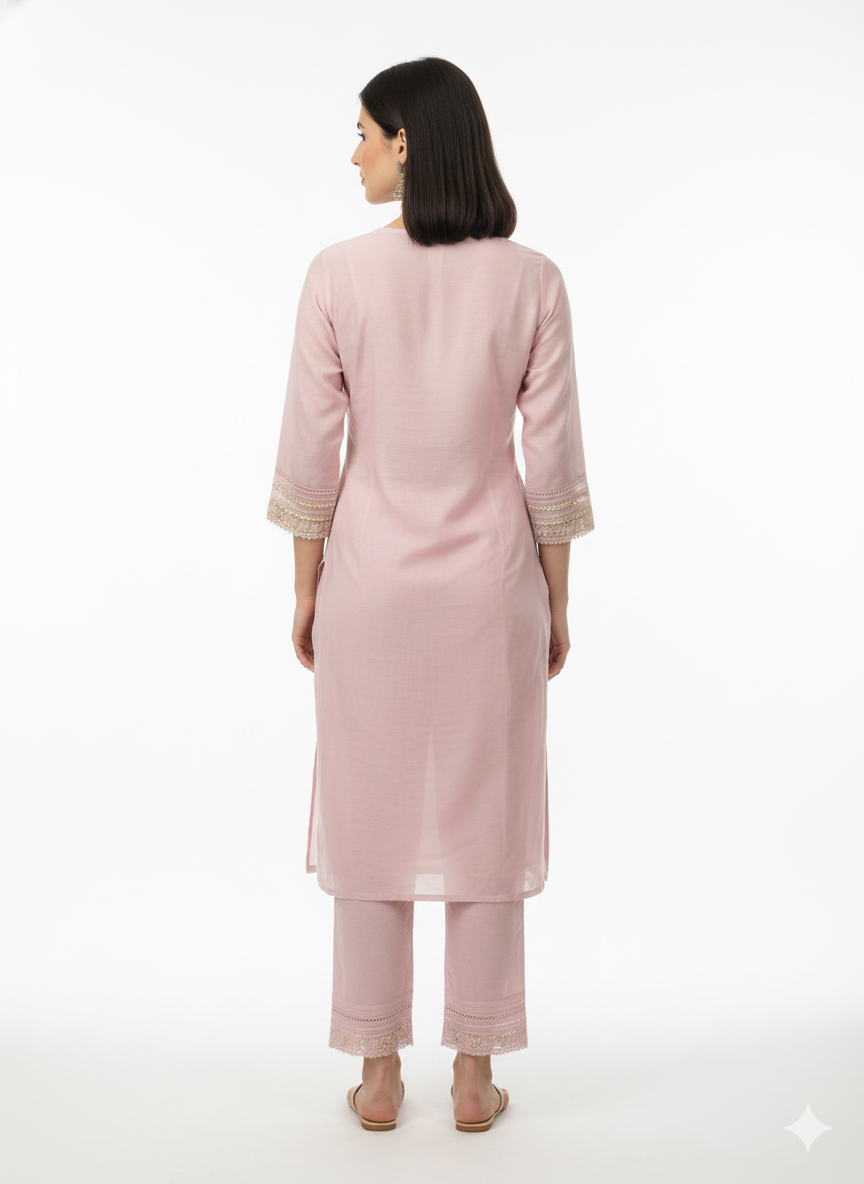 Premium Stitched Pakistani-Inspired Suit with Handcrafted Zari Work