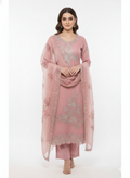 Korean Fendy silk unstitched ladies suit with digital print dupatta