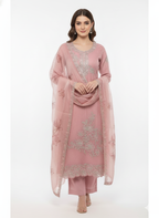 Korean Fendy silk unstitched ladies suit with digital print dupatta