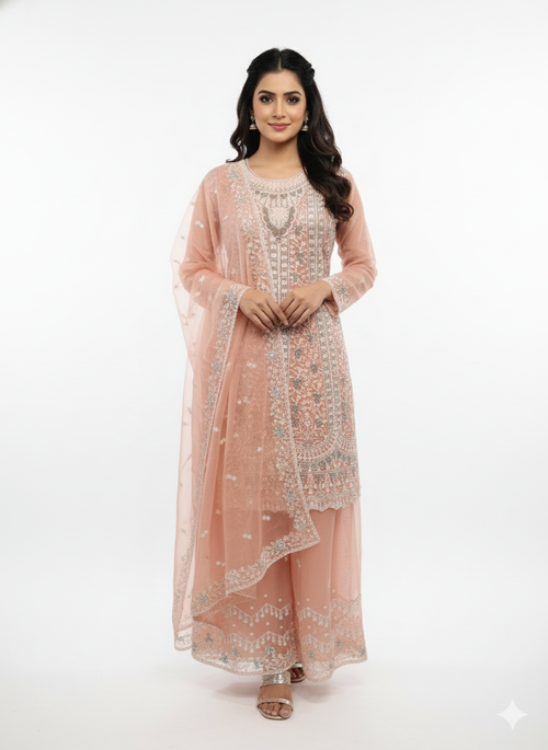 chiffon organza ladies suits online india best price