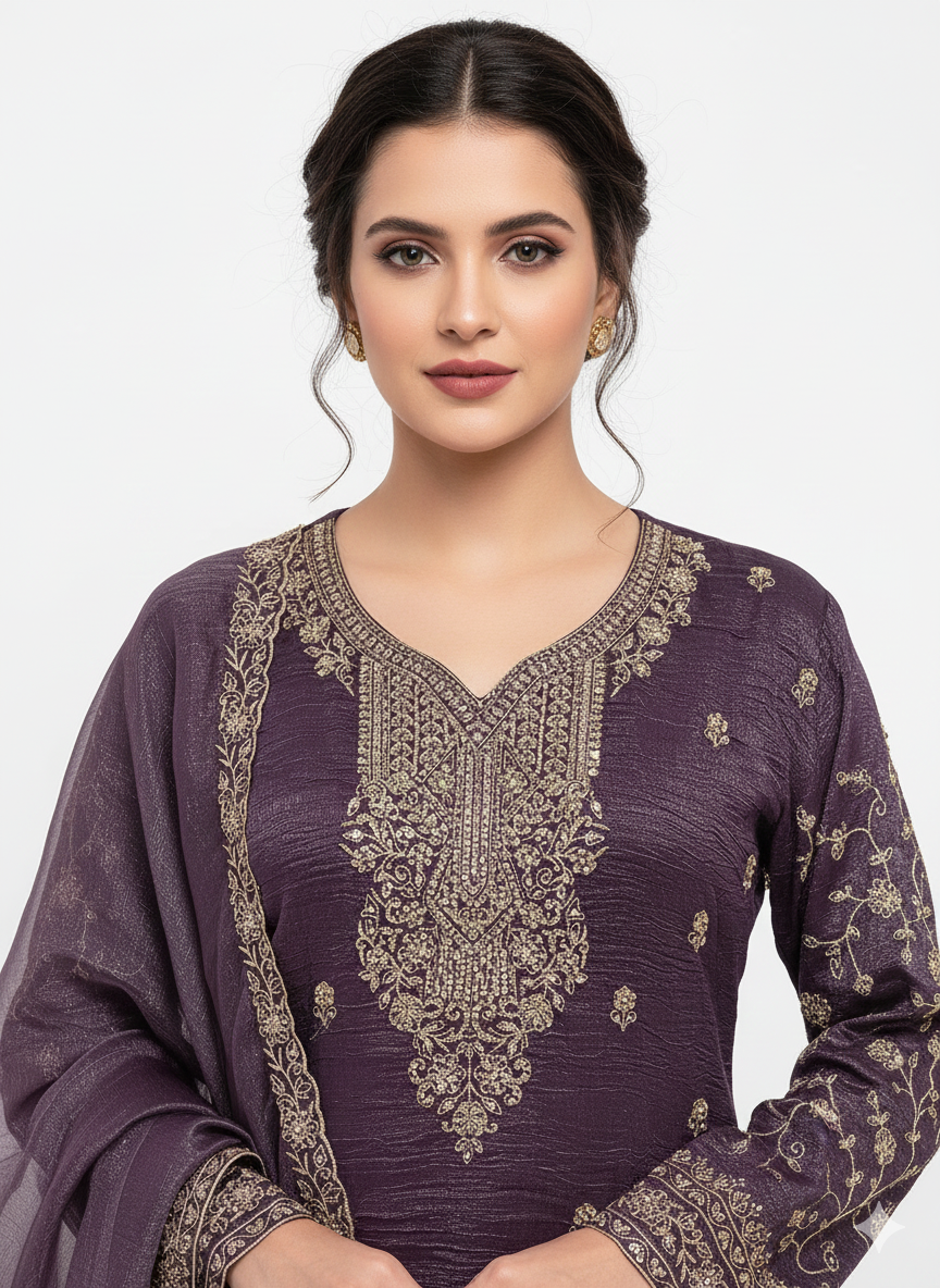 Flared sharara pants with elegant embroidery for celebration wear