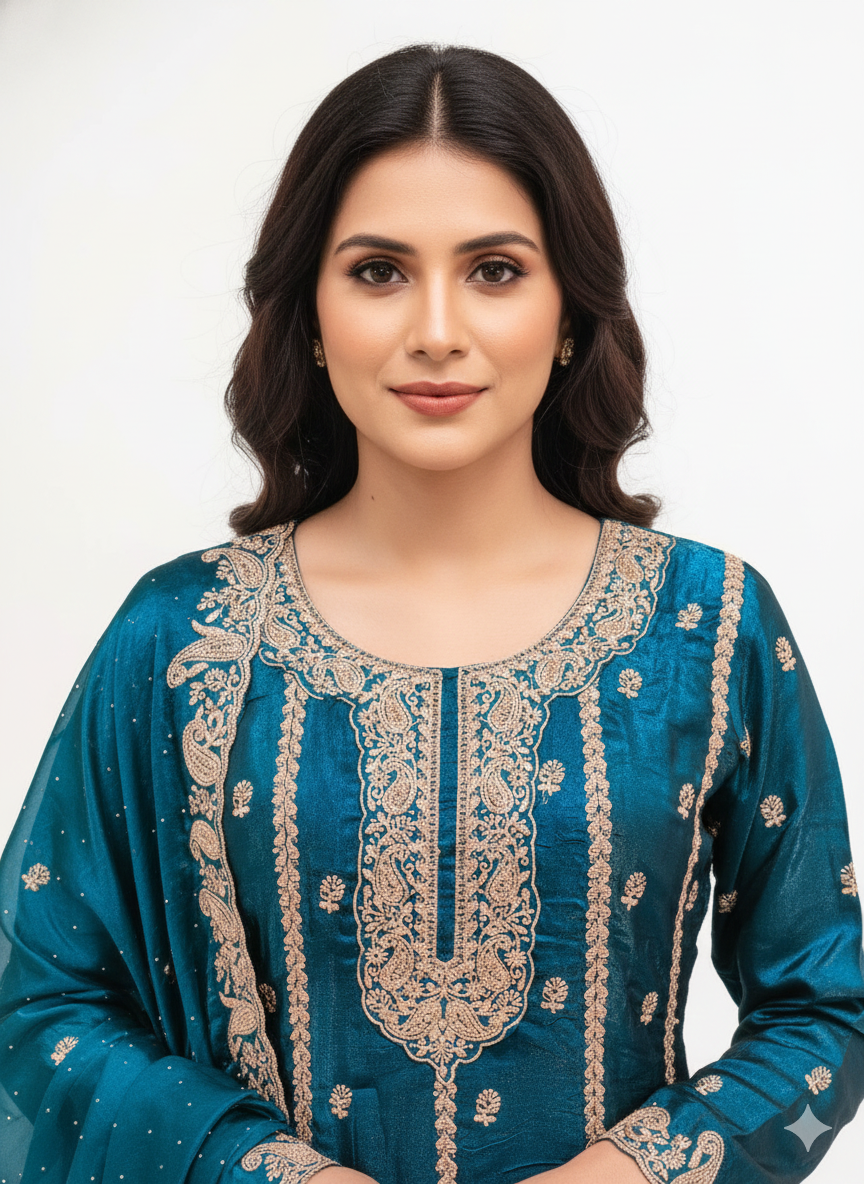 Stylish peplon style sharara suit for modern festive wear