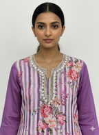 Traditional ladies suit with elegant worked dupatta