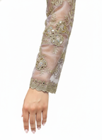 In-House Special – Mausam Organza Semi-Stitched Suit with Chiffon Dupatta, Fancy Zari & Zarkan Work