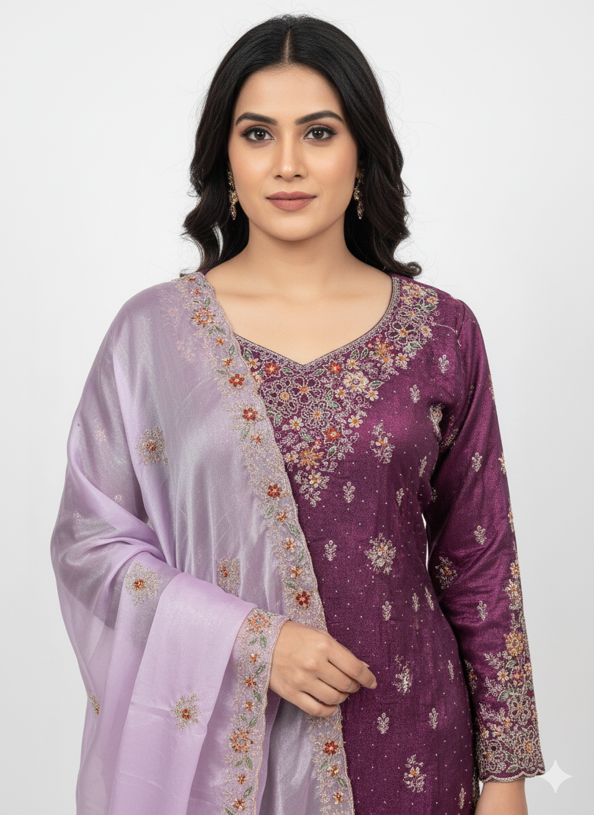 Comfortable readymade fendy sharara suit for festive occasions