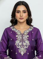 Jimmy Choo Fabric Ready-Made Suit with Heavy Embroidery & Beads Work and Butterfly Net Dupatta