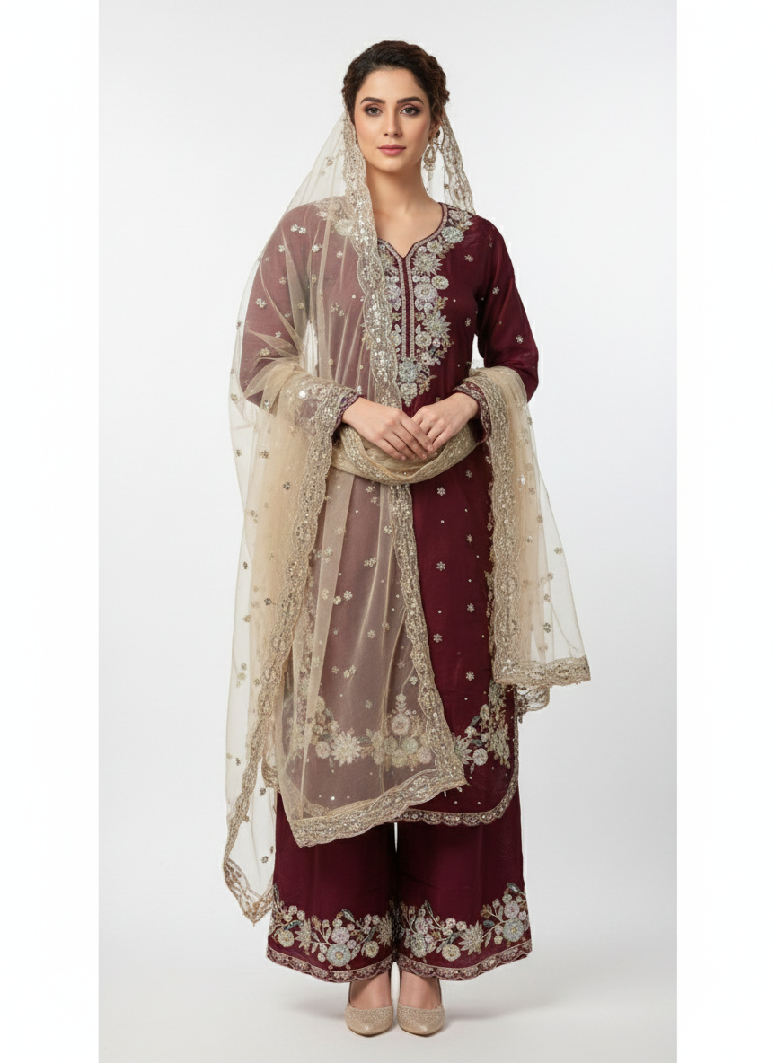 Ladies suit with price Jimmy Choo party wear ready made suit