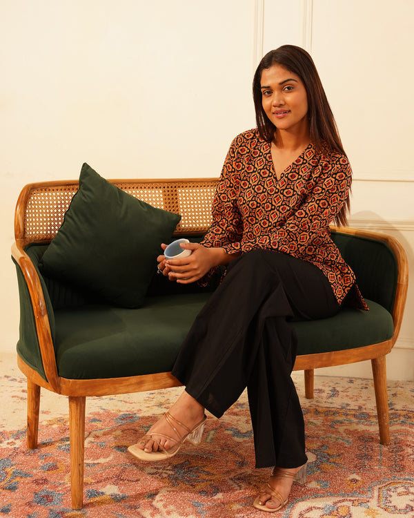 Nisha Sleeve Modest Kurti – Front View | IndiZari