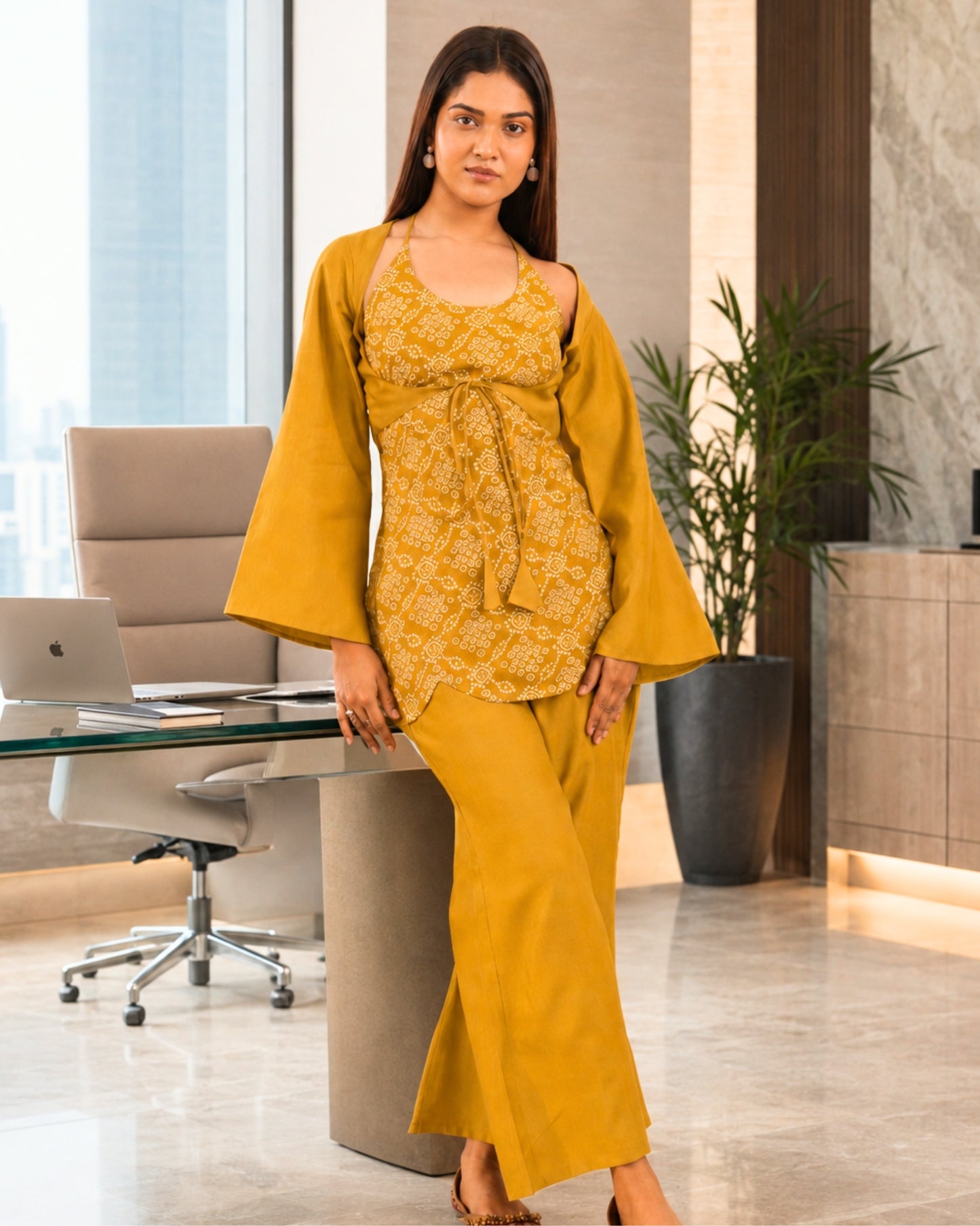 Mouni – Bandhani Print 3-Piece Dual Wear Set