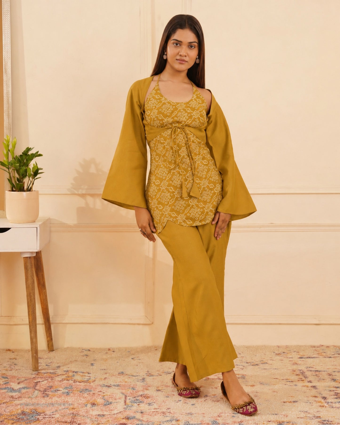 Mouni – Bandhani Print 3-Piece Dual Wear Set