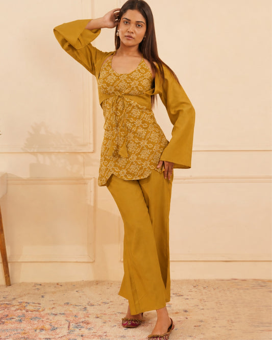 Mouni – Bandhani Print 3-Piece Dual Wear Set