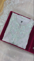 Premium organza fabric stitched suit with refined craftsmanship