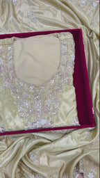 Glass Organza Ready-Made Top & Pant Set with Chikankari Dupatta – Resham Thread & Bead Work